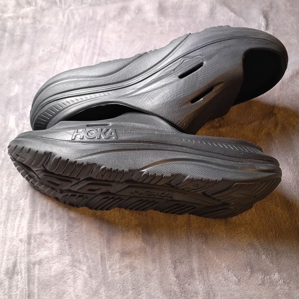 Hoka Ora Recovery Slide 3 Black Mens 8 Womens 10 Comfort Sandal 1135071-BBLC